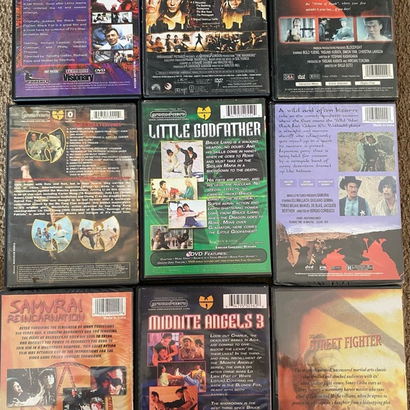 DVDs Movies Collection Wu-Tang Clan, Street Fighter, Blood Fighting Marital Arts - Picture 2 of 2